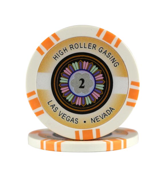 High Roller chip orange (2), roll of 25